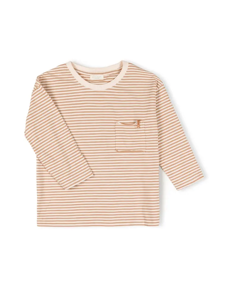Nixnut Drop Shirt- Biscuit Stripe