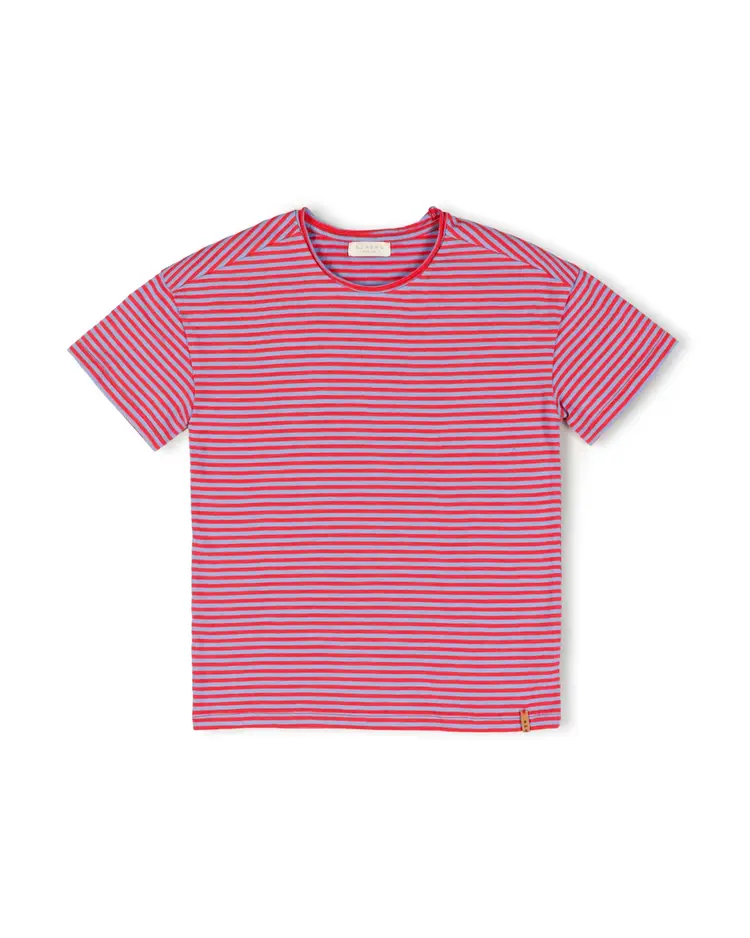 Nixnut Com Tshirt - Azul Stripe