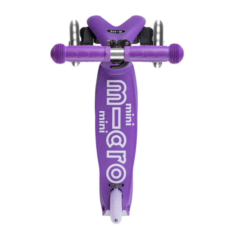 Micro step Mini Micro step Deluxe inklapbaar LED - 3-wiel kinderstep - Paars