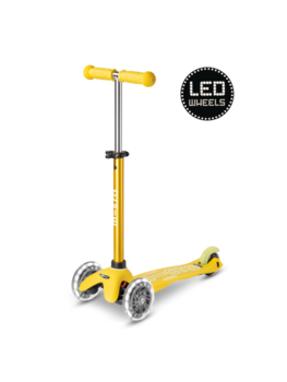 Micro step Mini Micro step Deluxe LED - 3-wiel kinderstep - Geel