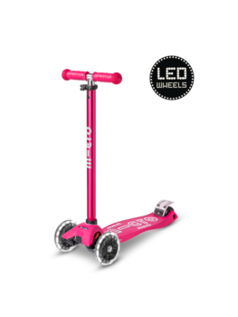 Micro step Maxi Micro step Deluxe LED - 3-wiel kinderstep - Roze