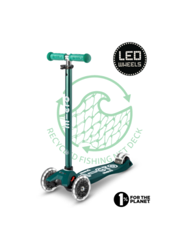 Micro step Maxi Micro step Deluxe ECO LED - 3-wiel kinderstep - Groen