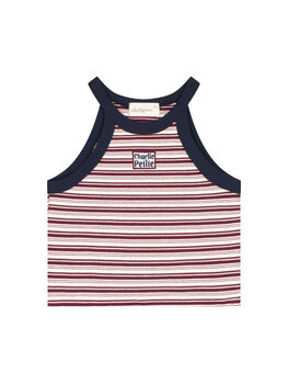 Charlie Petite Naylee Singlet - Bordeaux/Navy/Ecru