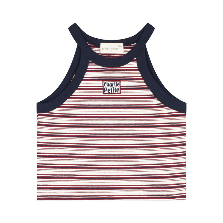 Charlie Petite Naylee Singlet - Bordeaux/Navy/Ecru