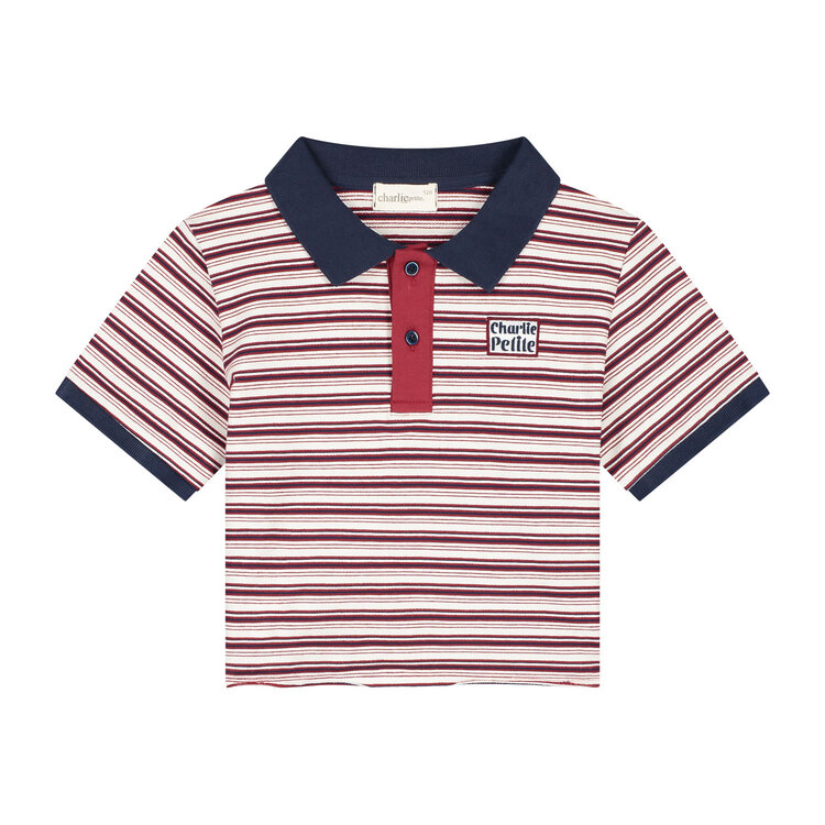 Charlie Petite Pam Cropped Polo T-Shirt