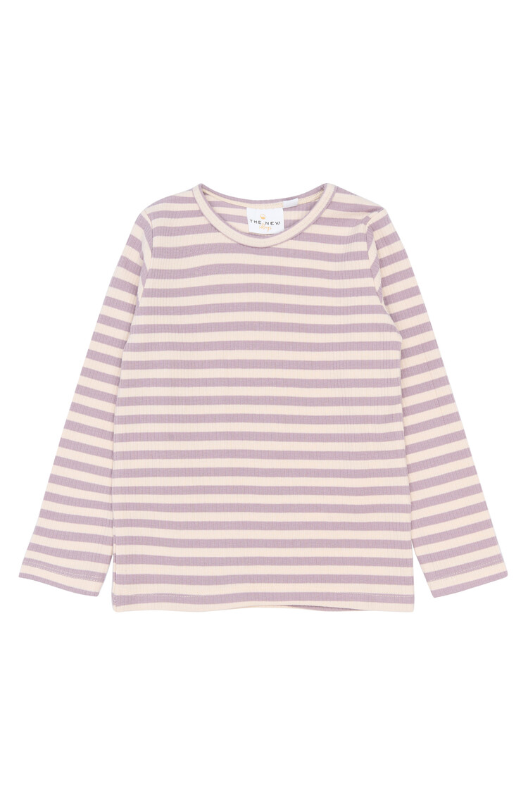 THE NEW TNSTFro L_S Rib Tee - Sea Fog Striped