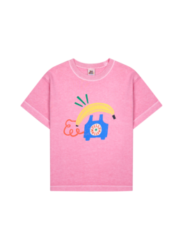 jelly mallow Banana Telephone Pigment T-shirt