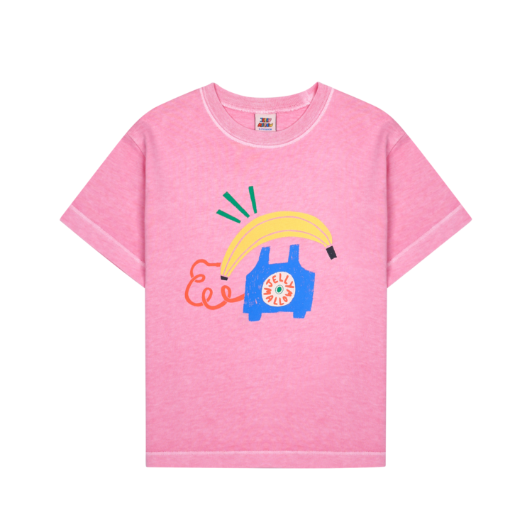 jelly mallow Banana Telephone Pigment T-shirt