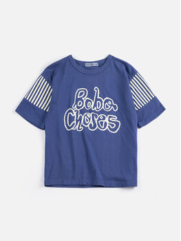 Bobo Choses Bobo Choses By Hand T-shirt- Blue