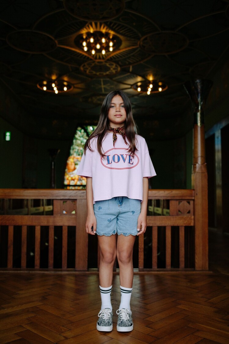 Call me Frankie DENIM HEART SHORTS