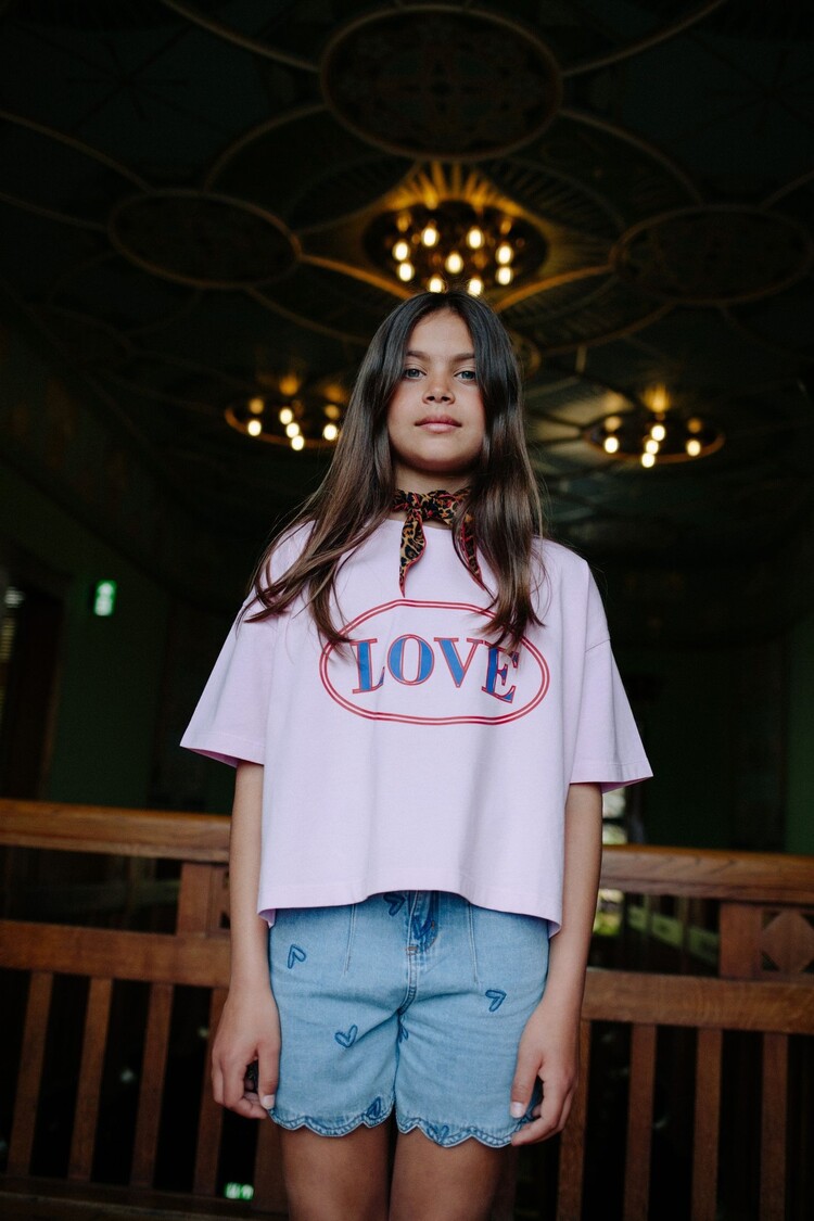 Call me Frankie DENIM HEART SHORTS