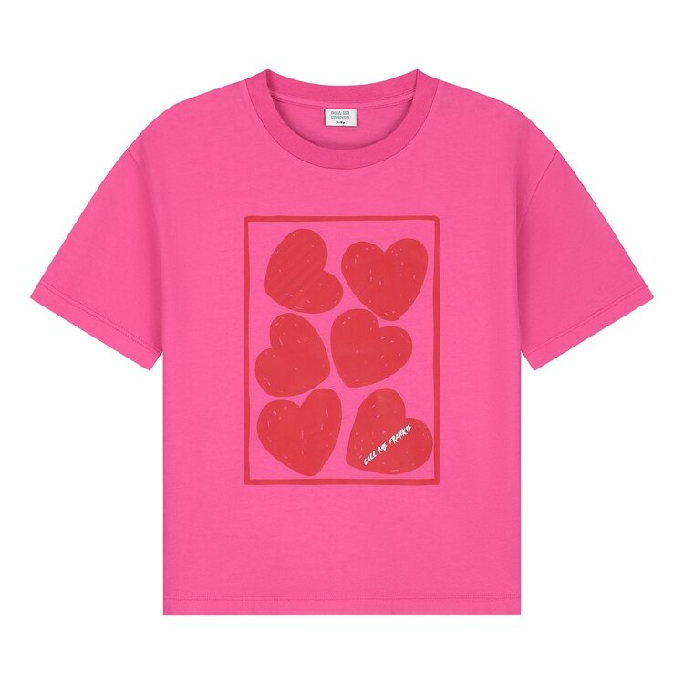 Call me Frankie HEARTS PINK T-SHIRT