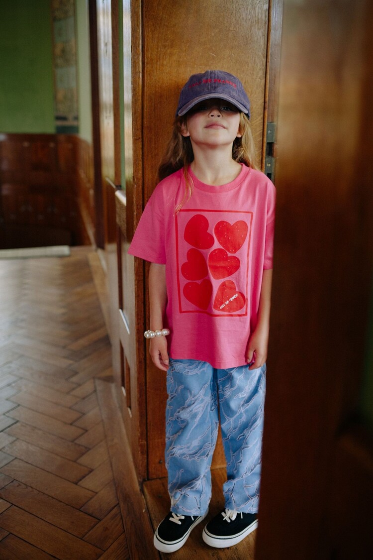 Call me Frankie HEARTS PINK T-SHIRT