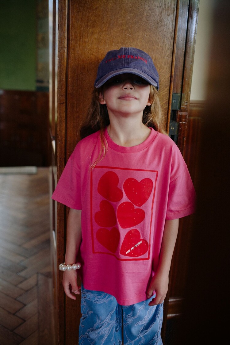 Call me Frankie HEARTS PINK T-SHIRT