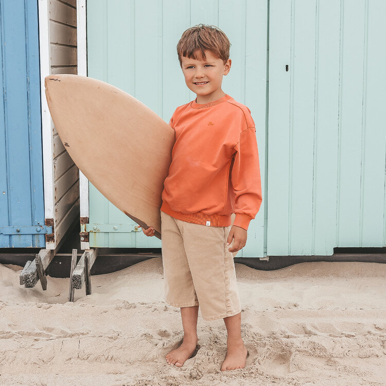 Your Wishes Garment Dye | Wide Sweater- Burnt Sienna