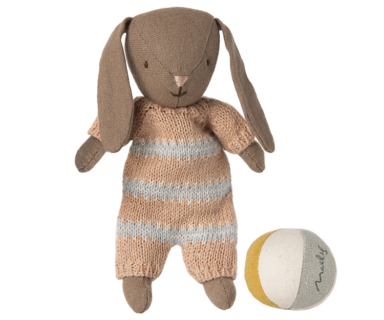 Maileg 16-5032-00 Bunny set, Micro - Brown - Dusty rose