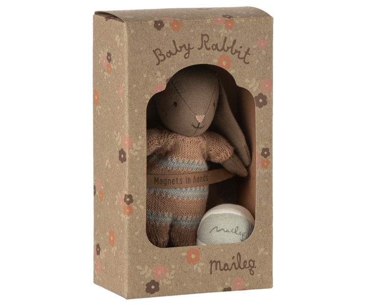 Maileg 16-5032-00 Bunny set, Micro - Brown - Dusty rose