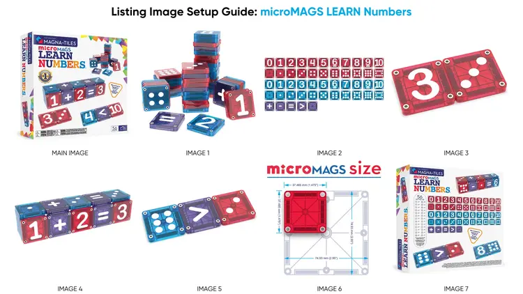 MagnaTiles Micromags - Learn Numbers 56 stuks