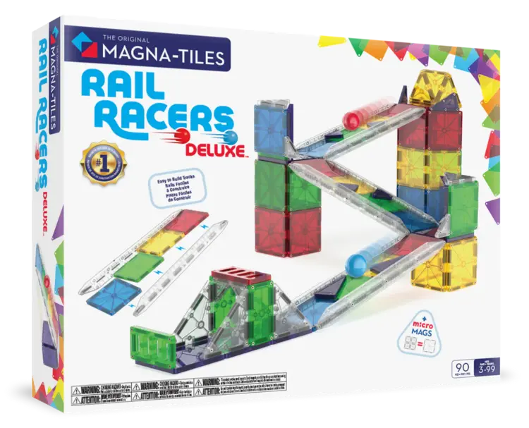 MagnaTiles Rail Racers Deluxe 90-Piece Set