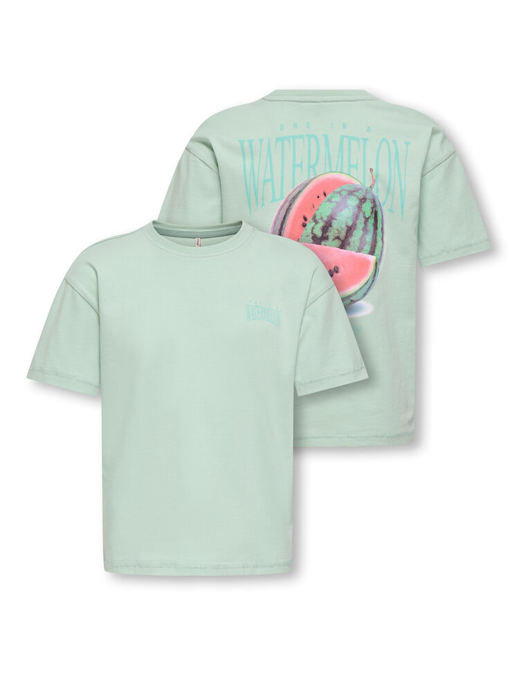 Only KOGHELEN LIFE S/S LOOSE TEE - Aqua Foam