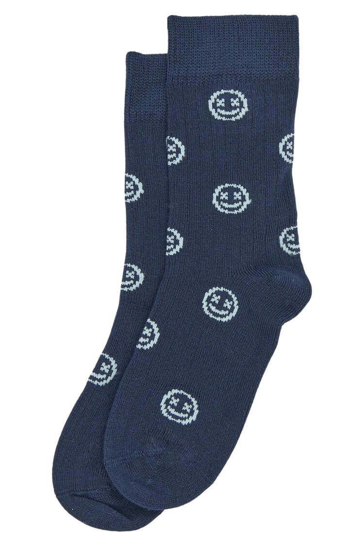 Minipop Mark Bamboo Sock - Navy Blue