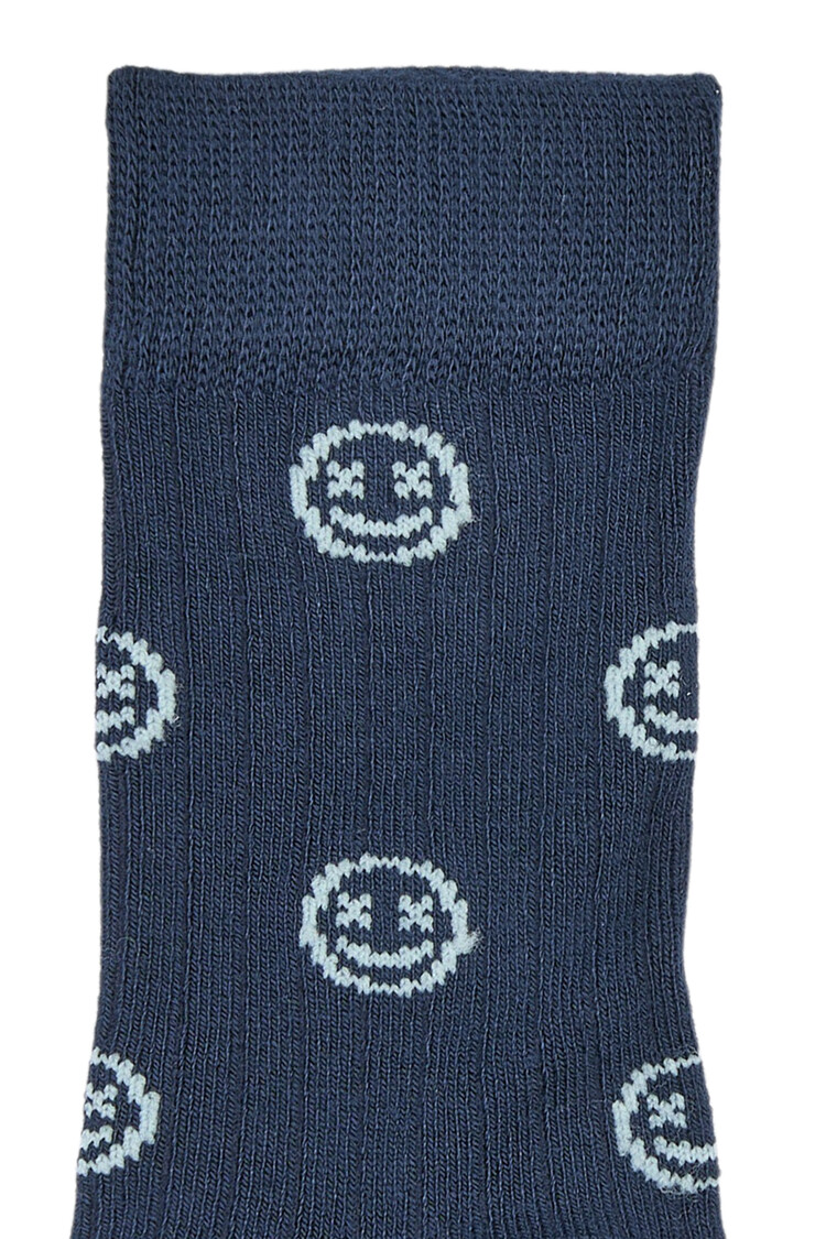 Minipop Mark Bamboo Sock - Navy Blue