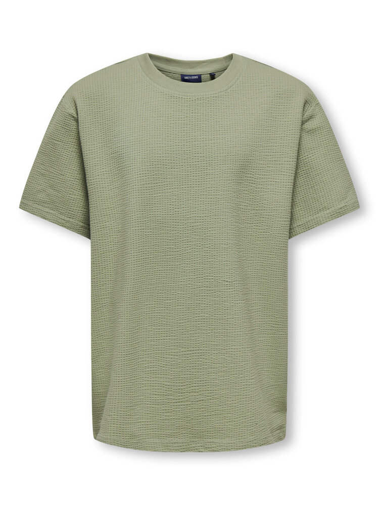 Only & Sons OSJKIAN LIFE RLX SS STRP TEE- Seagrass