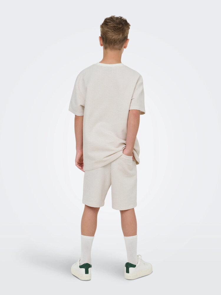 Only & Sons OSJKIAN LIFE REG STRP SHORT - Egret