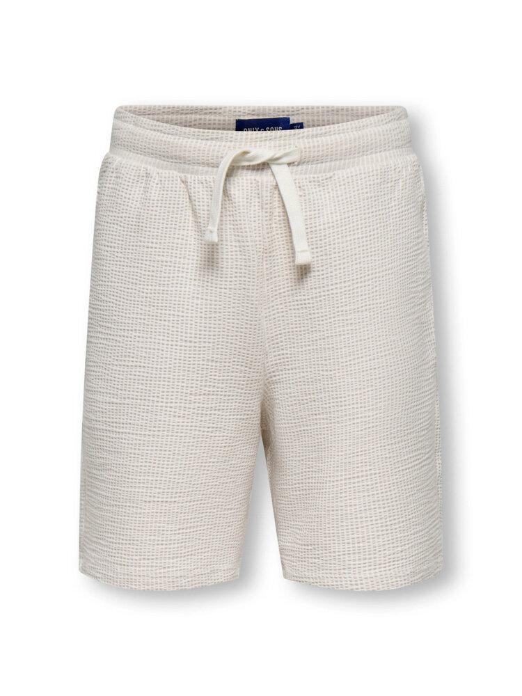 Only & Sons OSJKIAN LIFE REG STRP SHORT - Egret