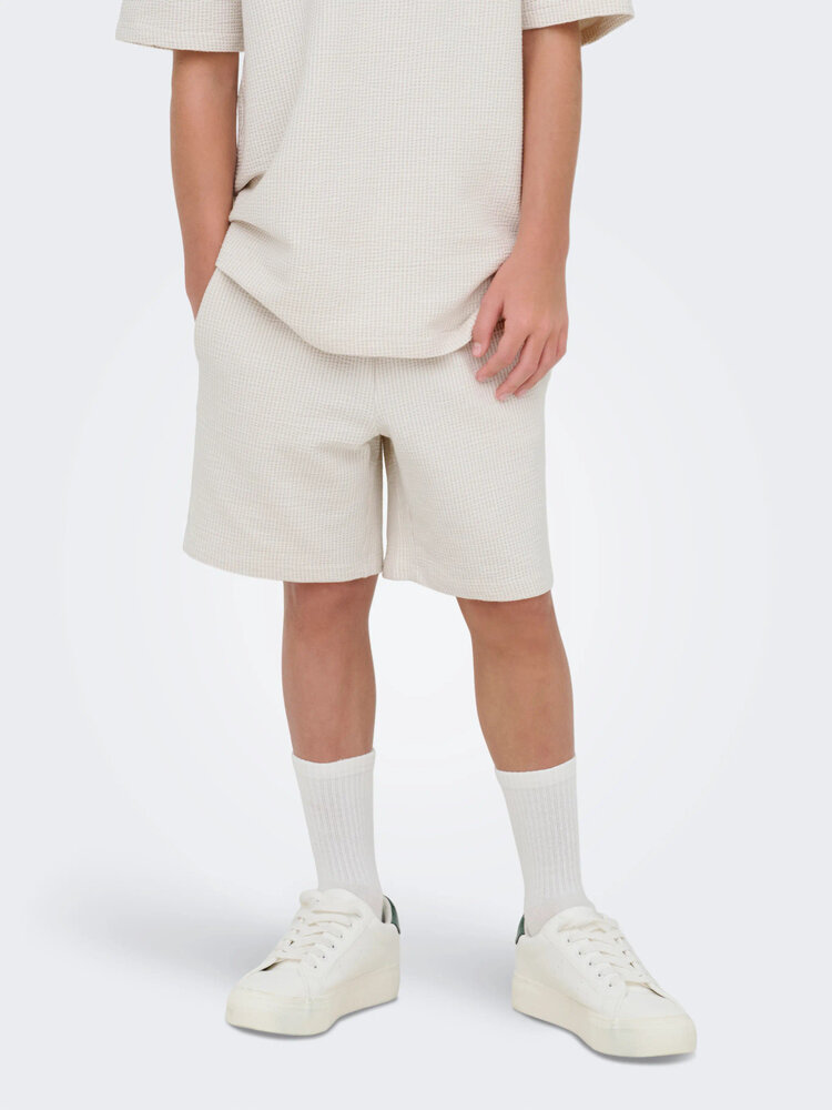 Only & Sons OSJKIAN LIFE REG STRP SHORT - Egret