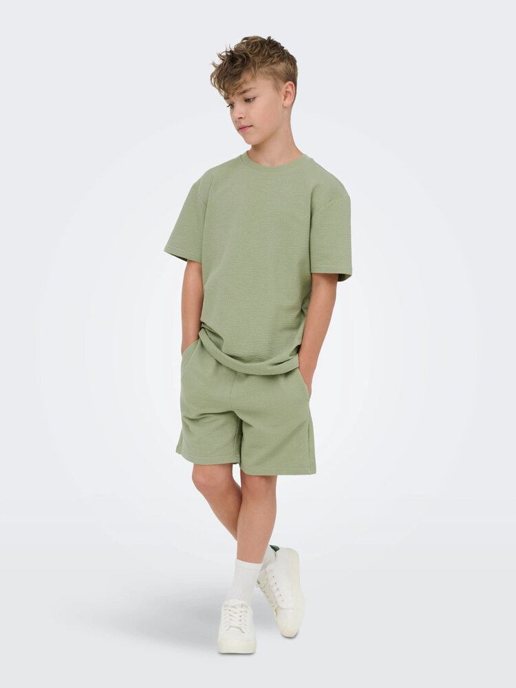Only & Sons OSJKIAN LIFE REG STRP SHORT - Seagrass