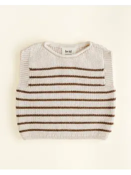 Hvid Hvid- Vest Harvey - Stripe Cream Mocha