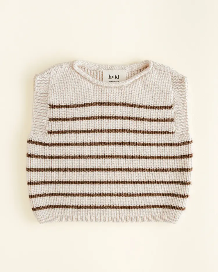 Hvid Hvid- Vest Harvey - Stripe Cream Mocha