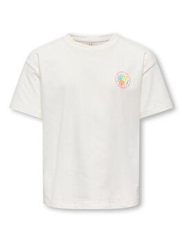 Only KOGHELENA LIFE S/S RLX TEE - Cloud Dancer Flower