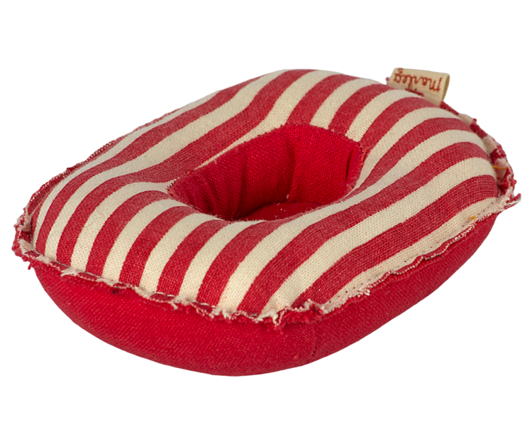 Maileg 11-1403-01 Rubber boat, Small mouse - Red  stripe