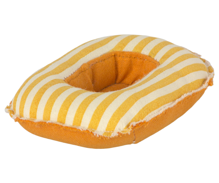 Maileg 11-1403-00 Rubber boat, Small mouse - Yellow  stripe