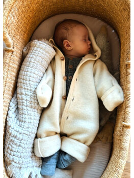 Engel natur Hooded overall with buttons Naturel