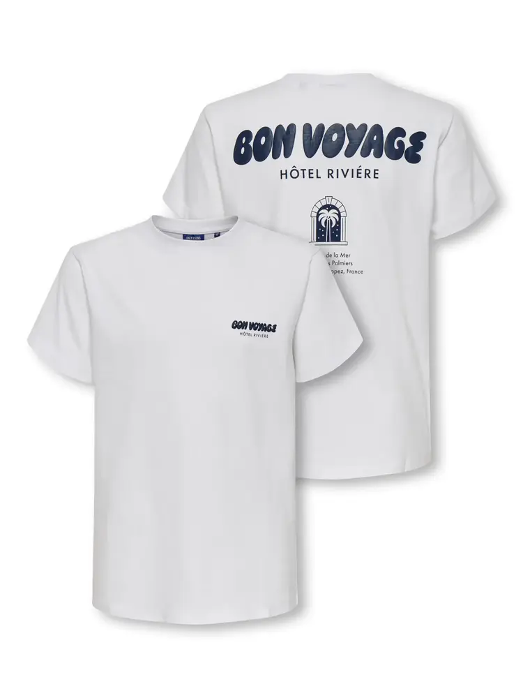 Only & Sons OSJCLEVE REG SS TEE JRS - Bright White