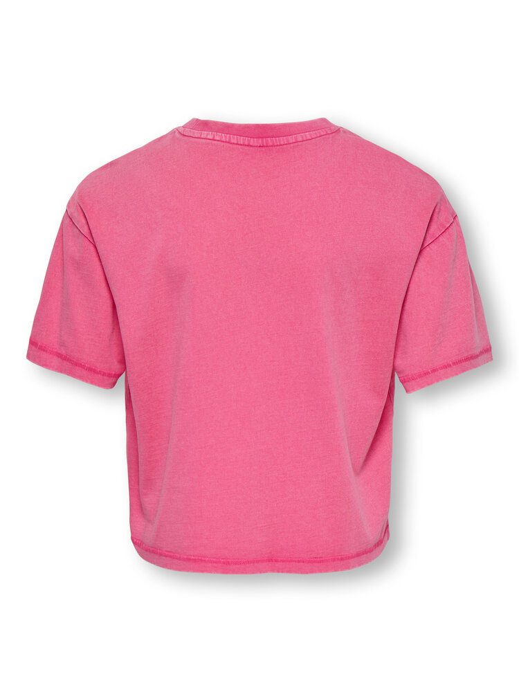 Only KOGPOP LIFE SS  - Magenta Check Smiley