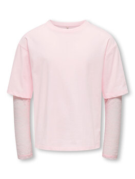 Only KOGMENA LS LACE TOP - Pink