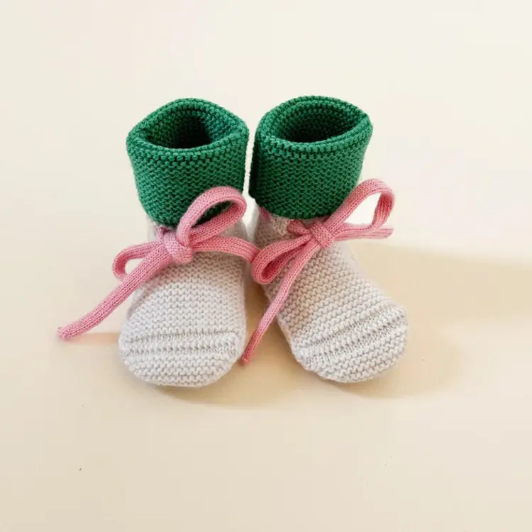Hvid Hvid - Booties Cream/Grass