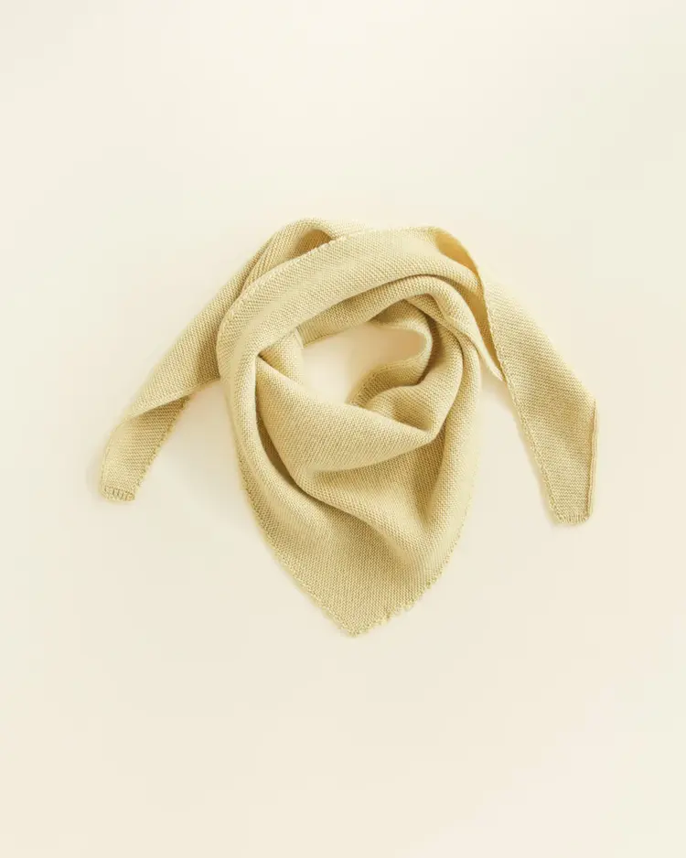 Hvid Triangle scarf Josephina - Light Yellow