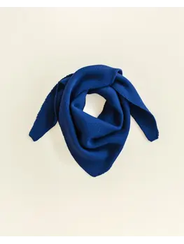 Hvid Triangle scarf Josephina -Cobalt Blue