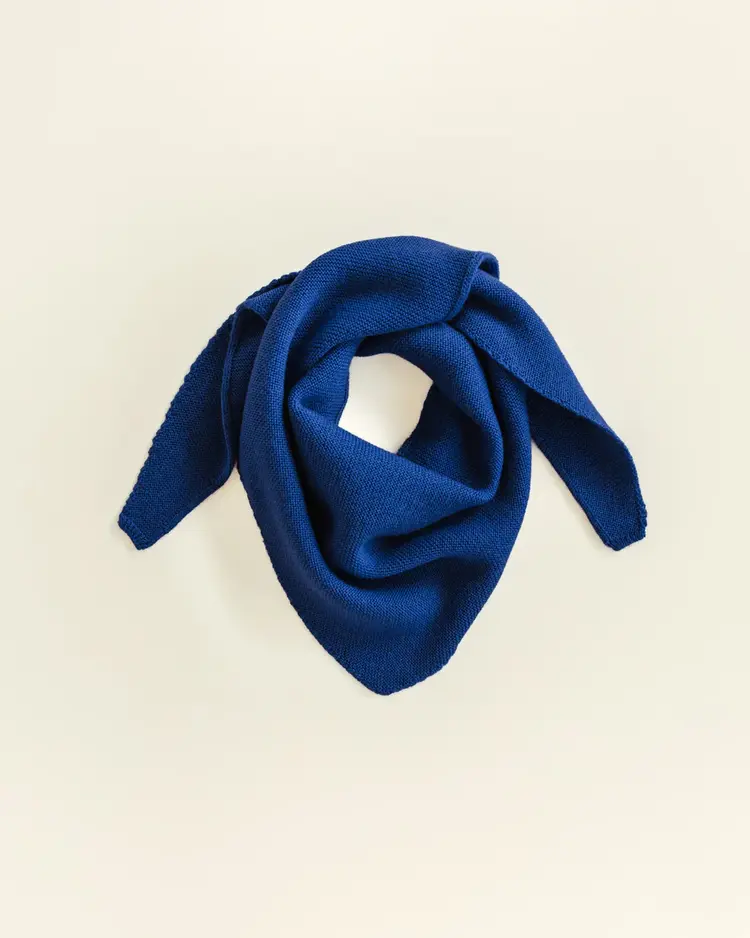 Hvid Triangle scarf Josephina -Cobalt Blue