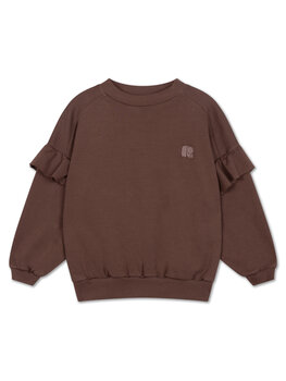Repose AMS Ruffle Sweater - Chocolate