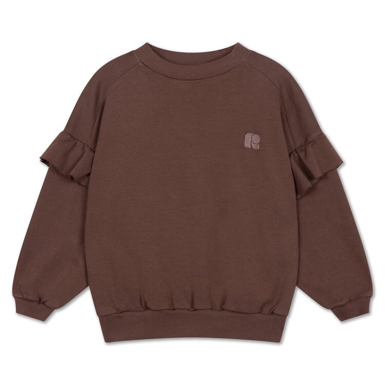 Repose AMS Ruffle Sweater - Chocolate