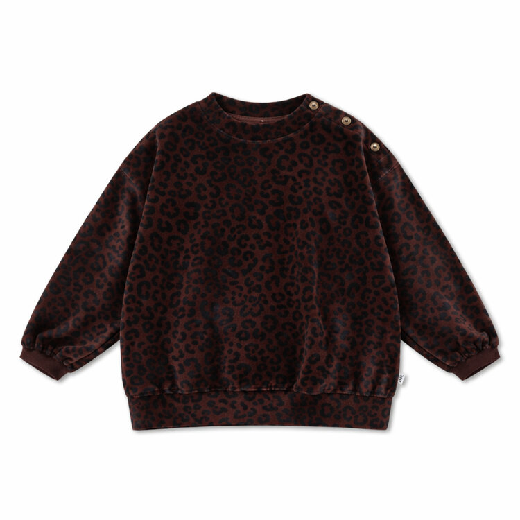 Repose AMS Cozy drop Sweater - Choco Leopard