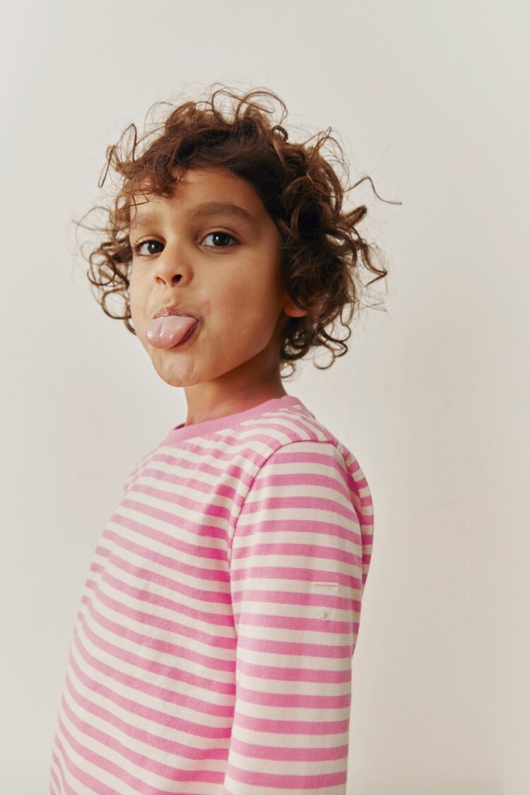Gray Label L/S Tee GOTS | Bubblegum/Cream