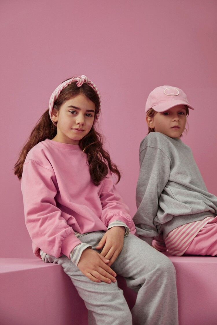 Gray Label Dropped Shoulder Sweater - Bubblegum