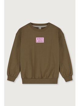Gray Label Logo Sweater - Woody/Bubblegum